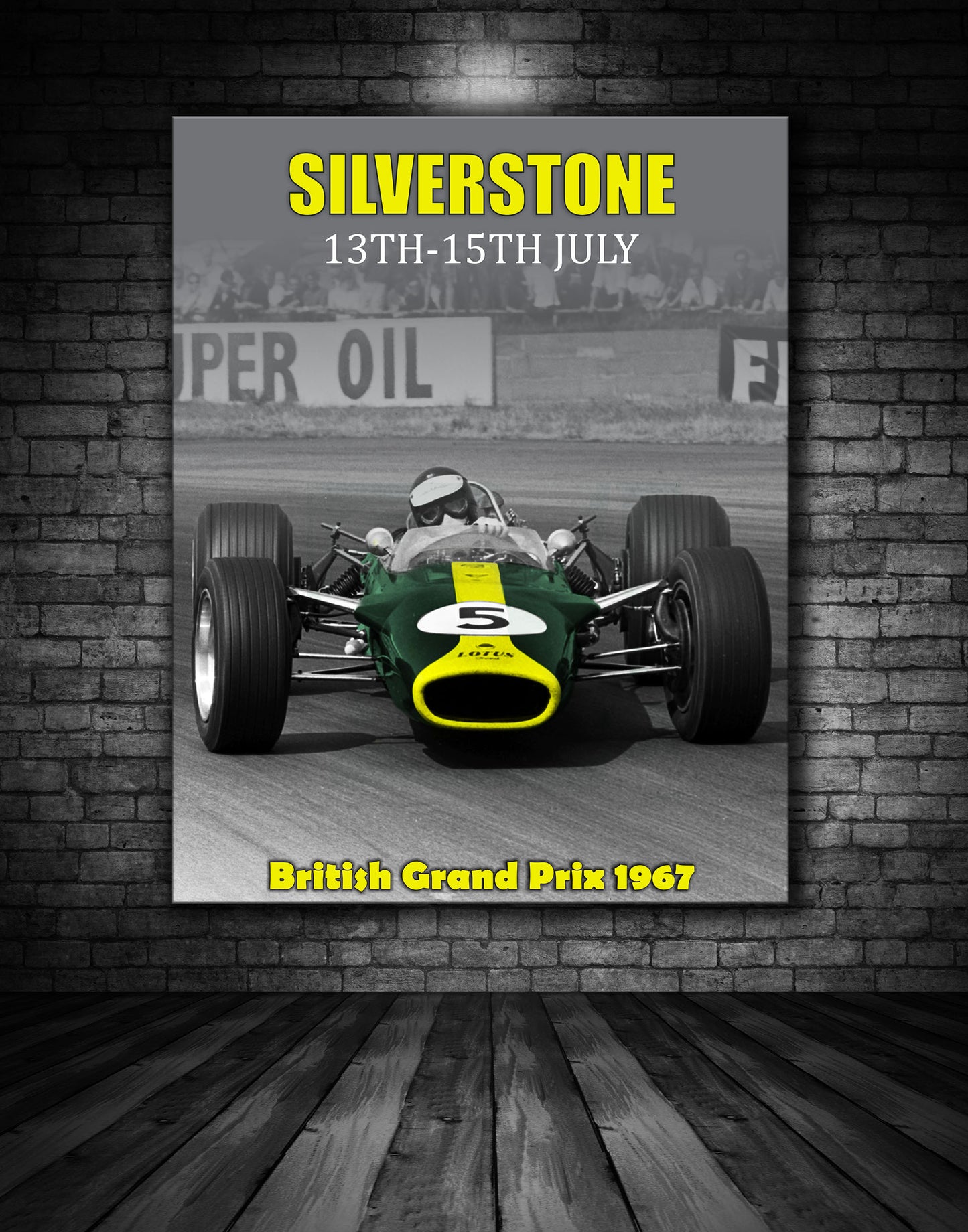 Silverstone British Grand Prix 1967 Vintage Poster