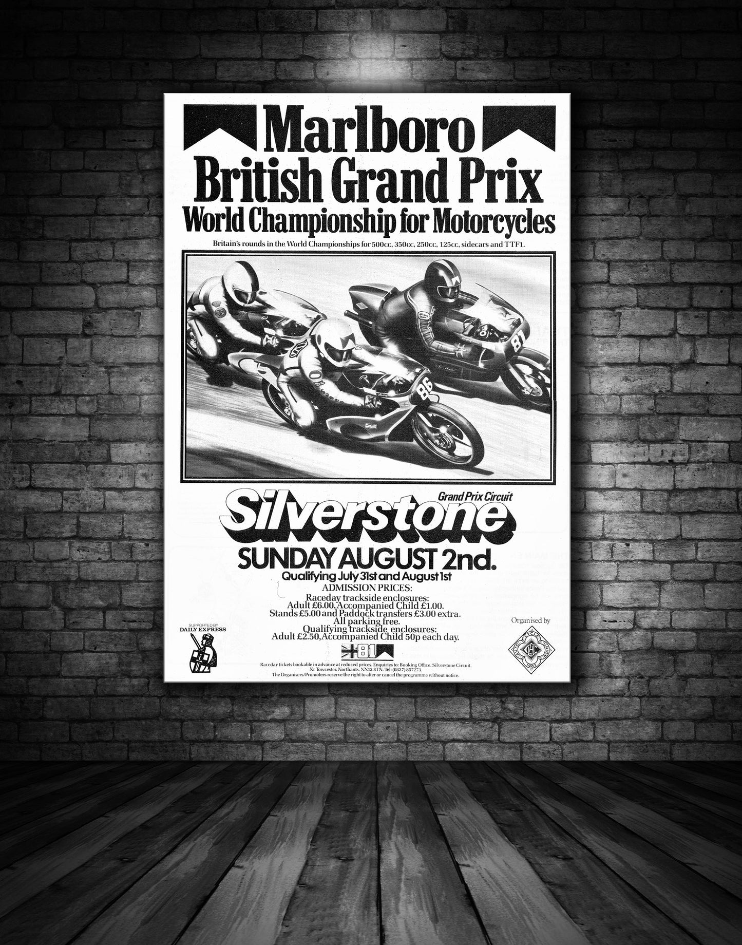 Silverstone British Motorcycle Grand Prix Poster