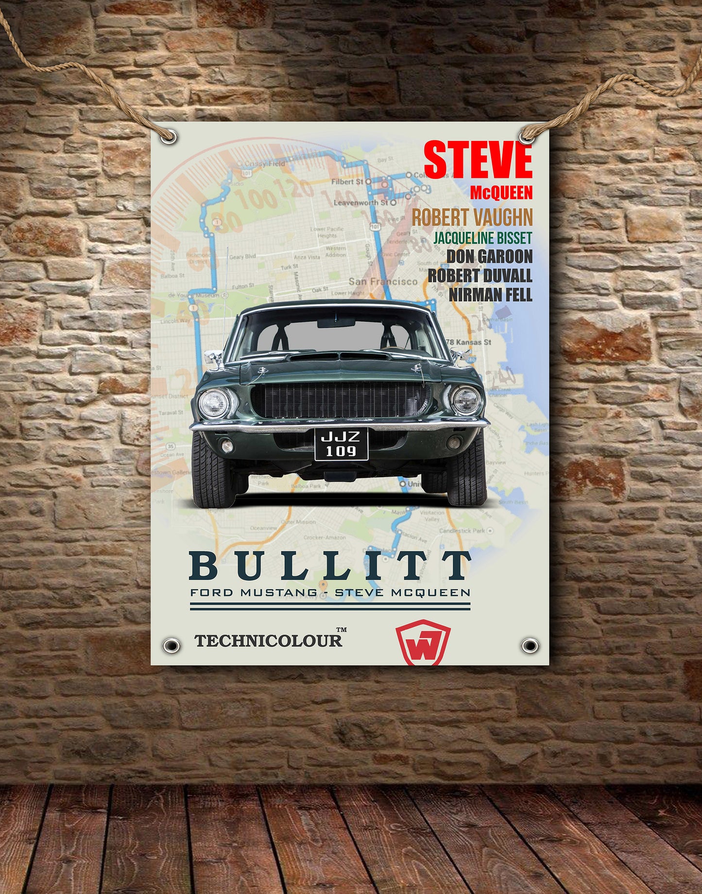 Steve Mcqueen Bullitt Banner