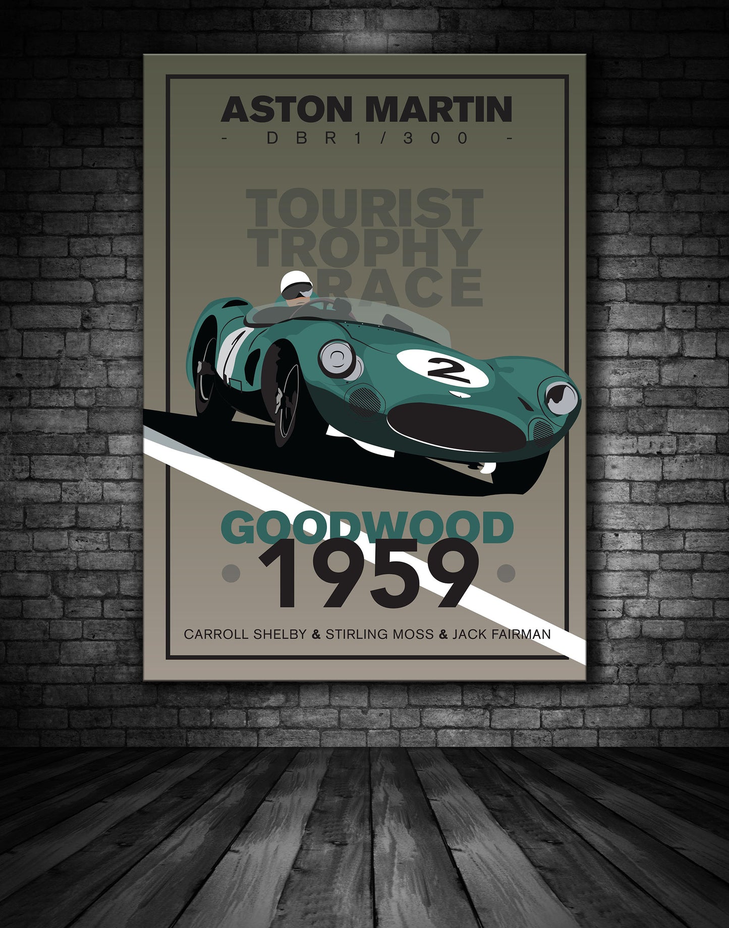 Stirling Moss Goodwood Tourist Trophy  1959 Poster