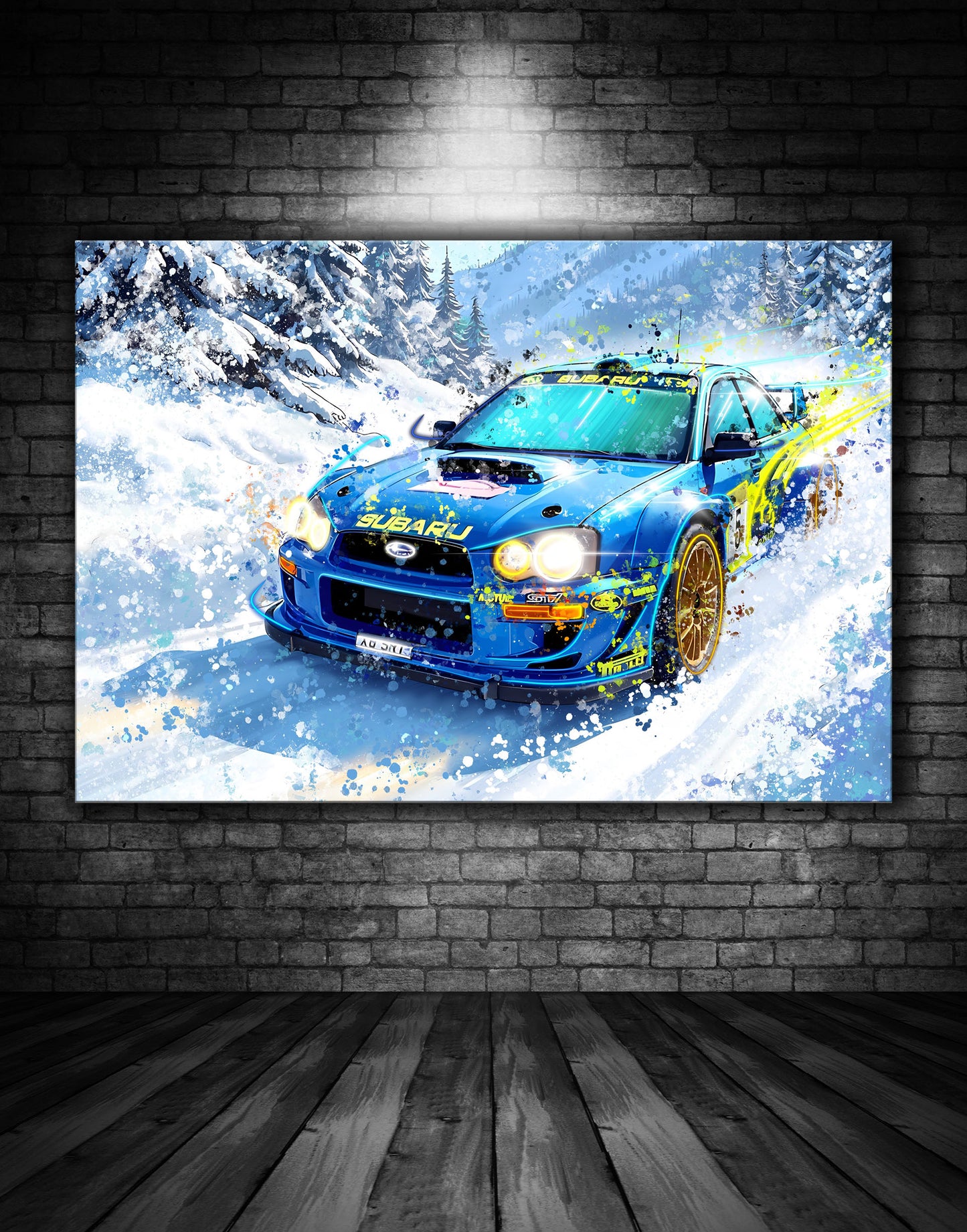 Subaru Impreza Monte Carlo Rally Graffiti Painting