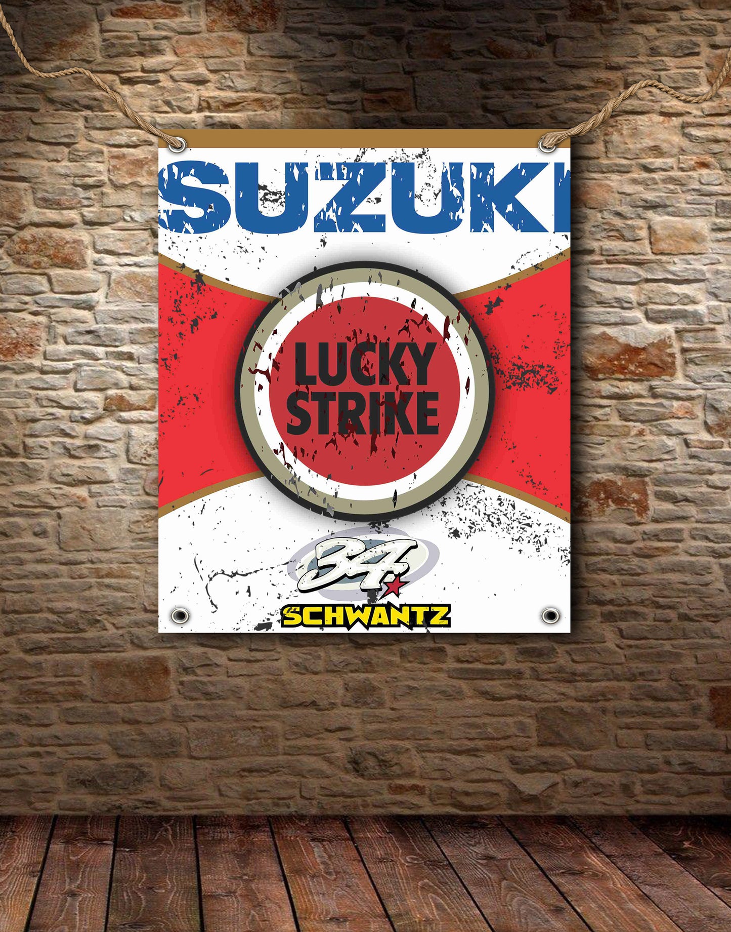 Suzuki Lucky Strike Retro Race Banner