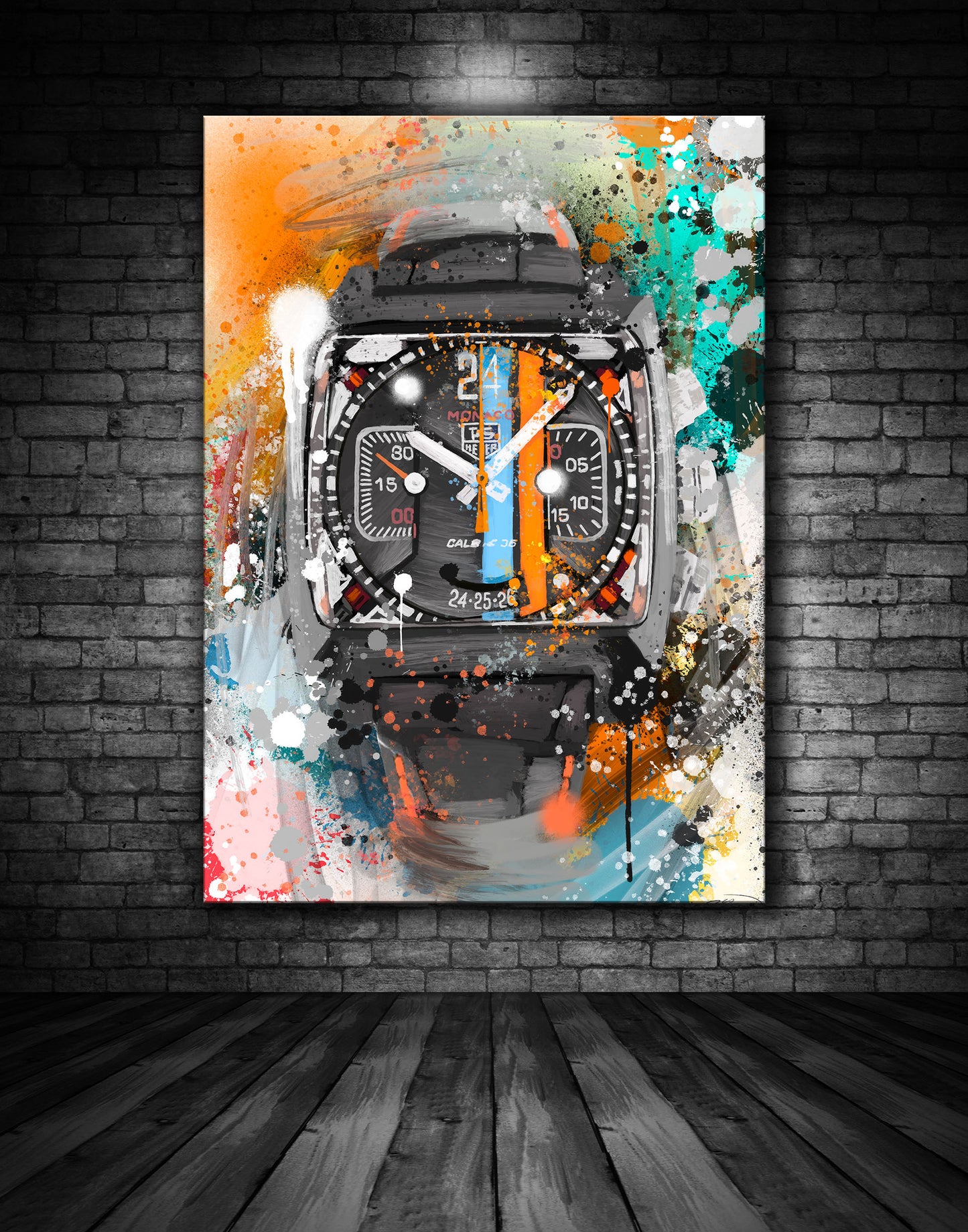 Tag Heuer Monaco Watch Graffiti Painting