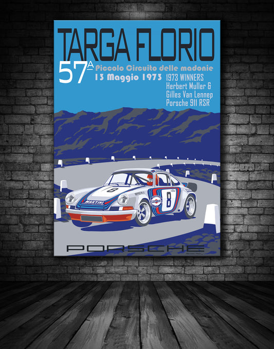 Targa Florio 1973 Porsche Poster