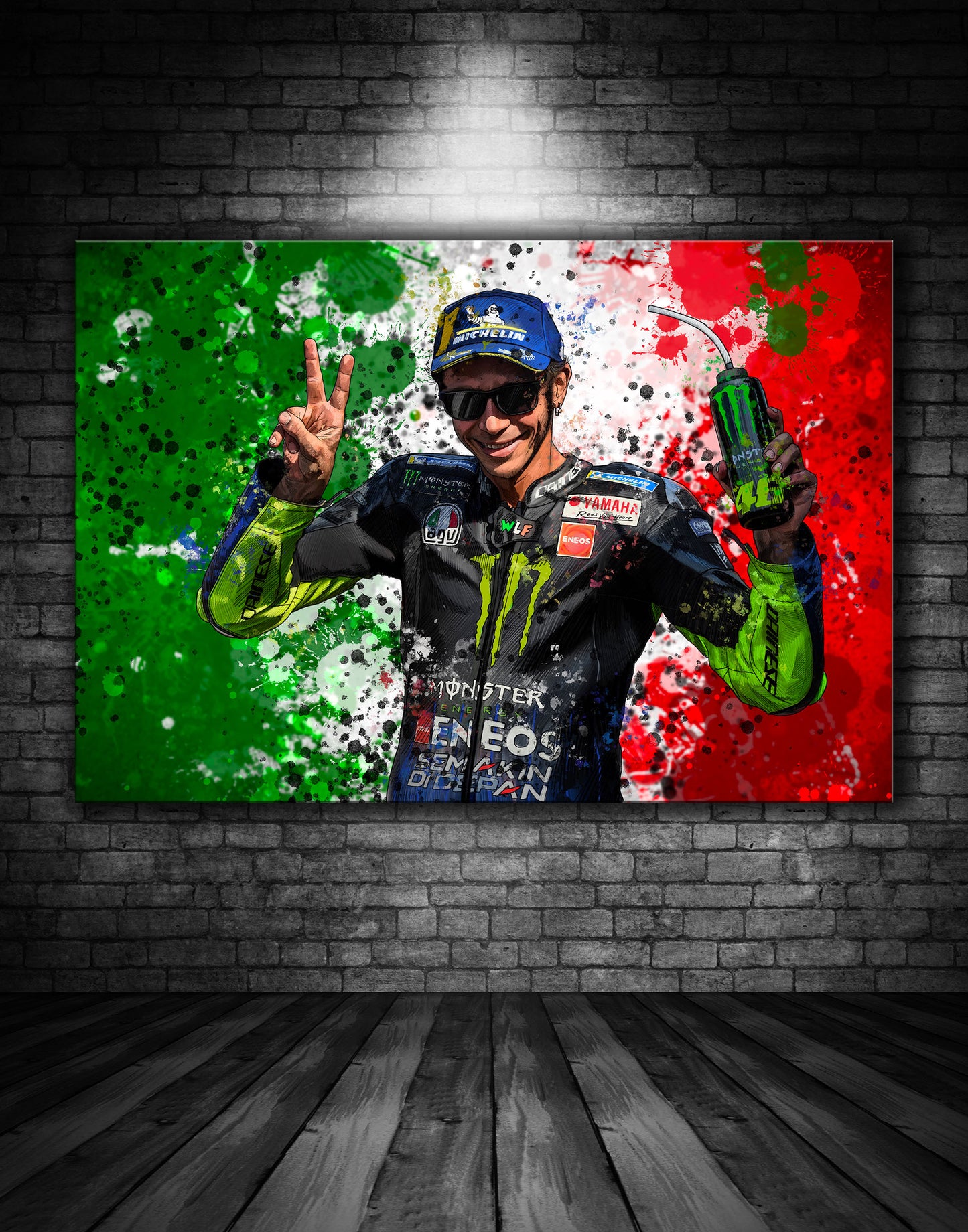 The Doctor-Valentino Rossi Victory Graffiti Painting