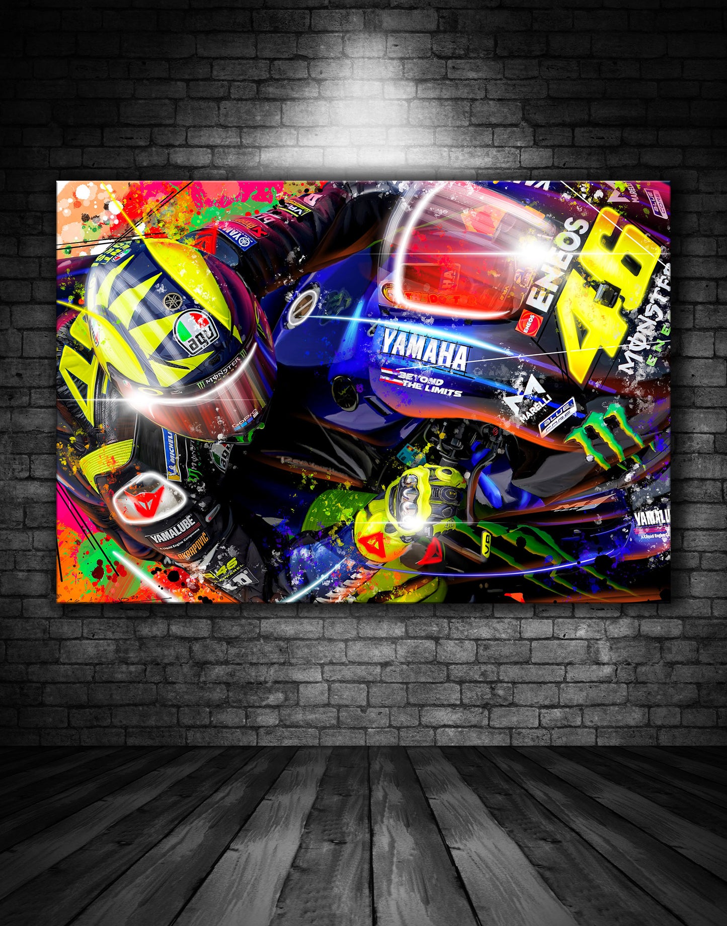 The Doctor Is Coming Featuring Valentino Rossi Graffiti Painting