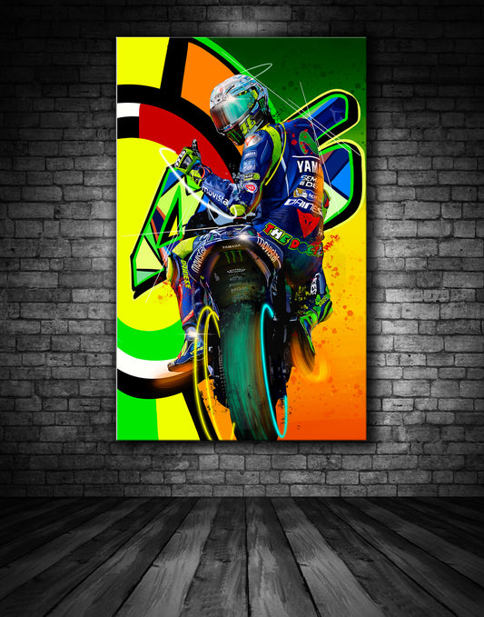 The Goat Valentino Rossi Moto GP Graffiti Painting