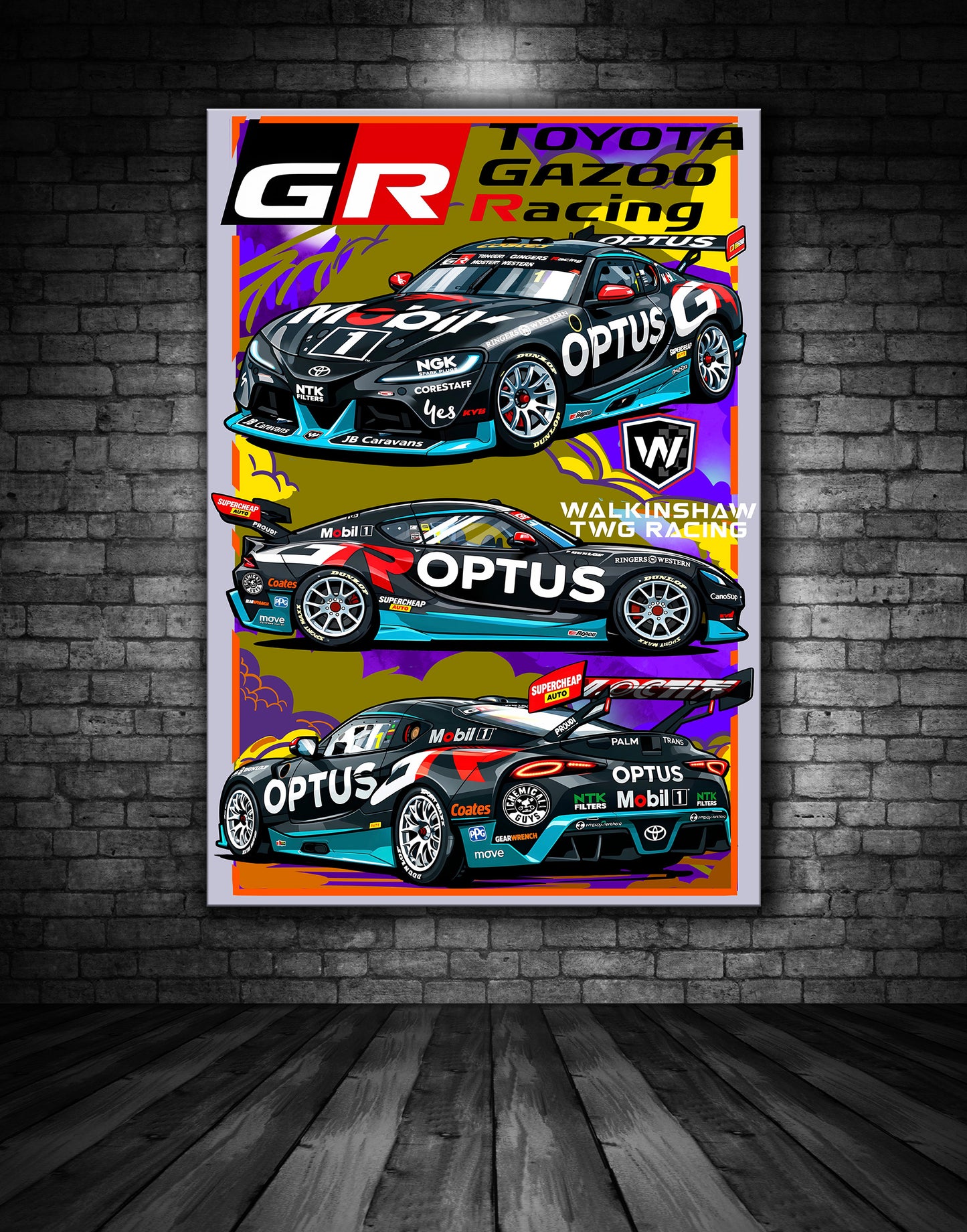Toyota Supra GR Australian Supercar Print