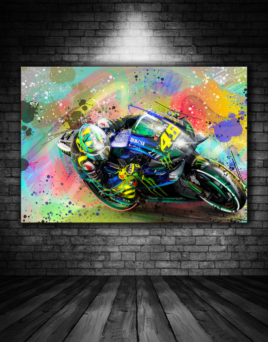 Valentino Rossi 46 Graffiti Painting