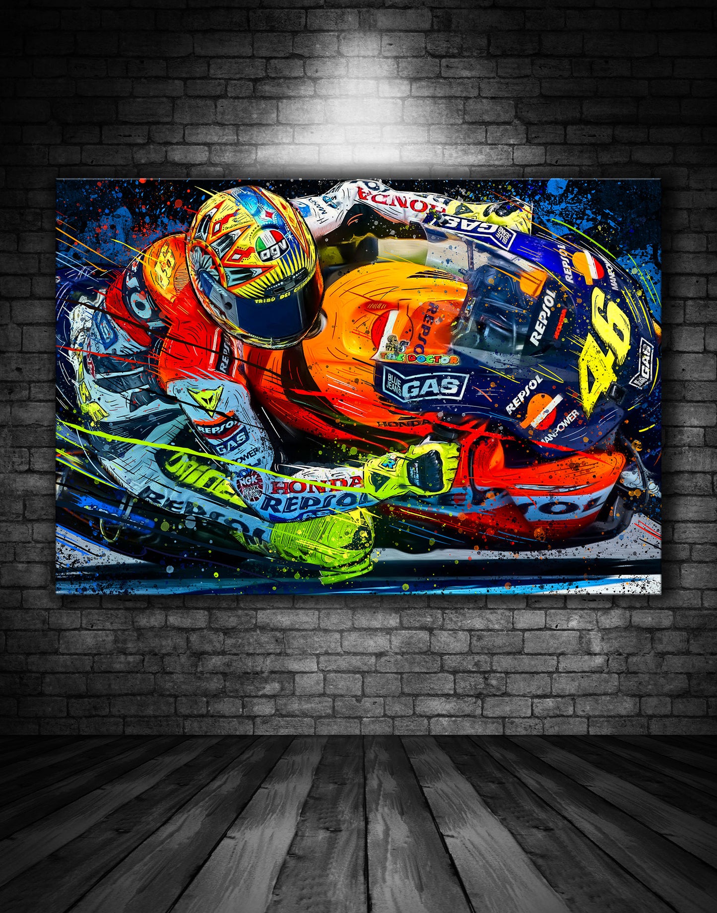 Valentino Rossi HRC Repsol Honda Graffiti Painting