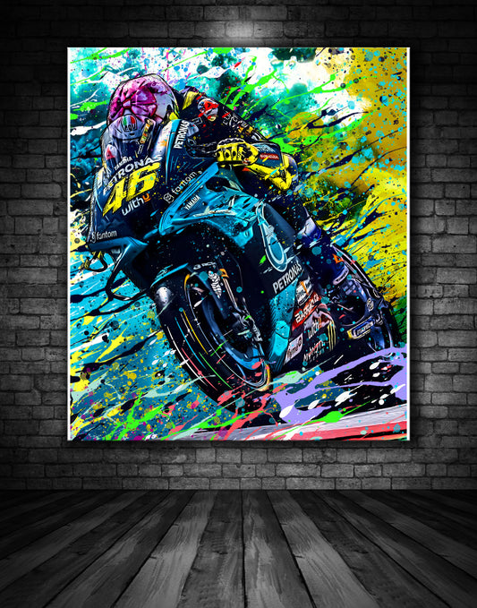 Valentino Rossi Misano Moto Gp Graffiti Painting