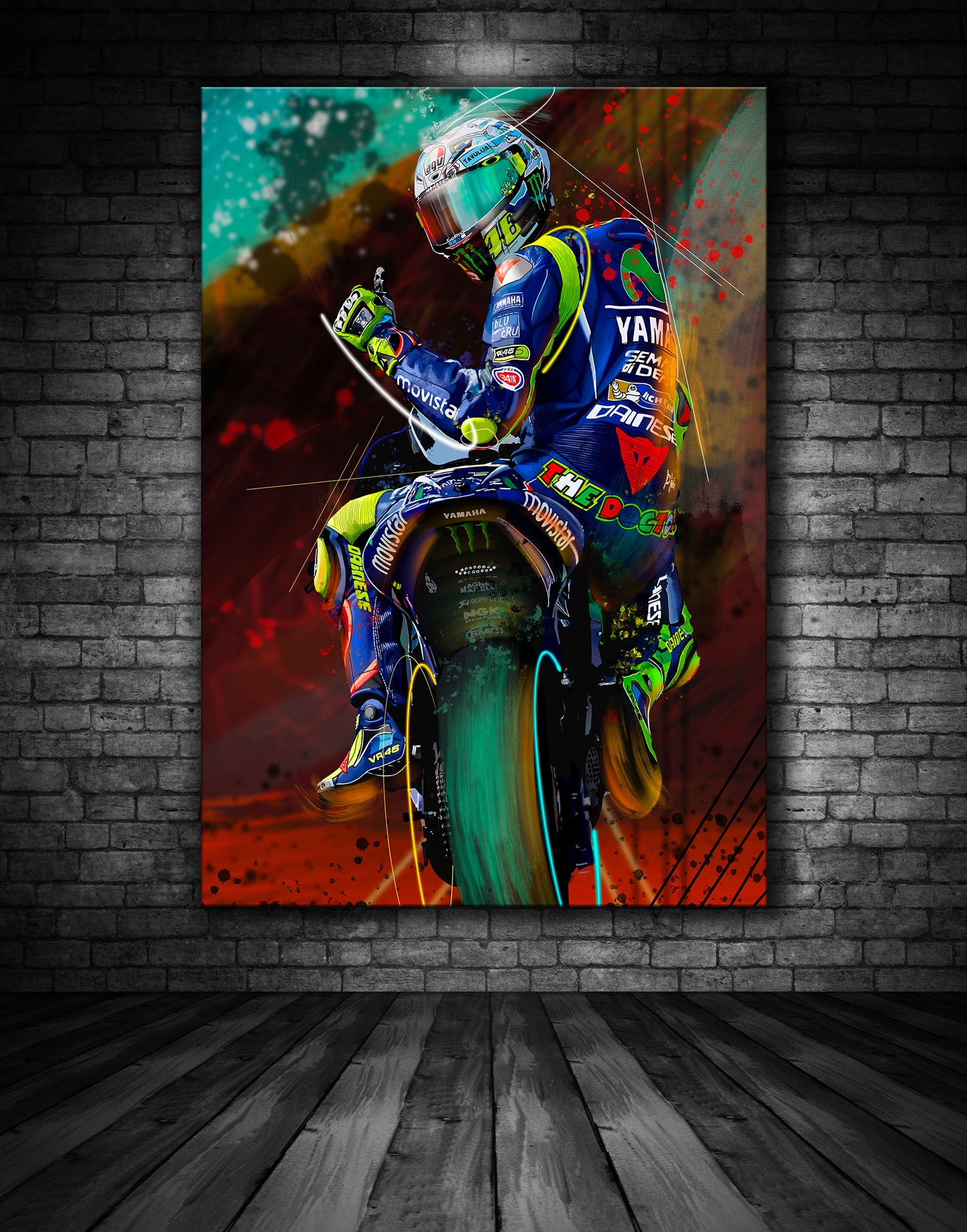 Valentino Rossi The Doctor Graffiti Painting