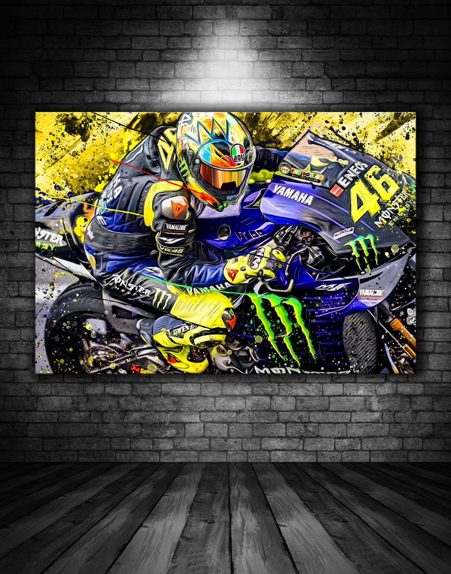 Valentino Rossi Yamaha Graffiti Painting