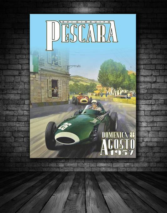 Vanwall at Pescara 1957 Vintage Poster