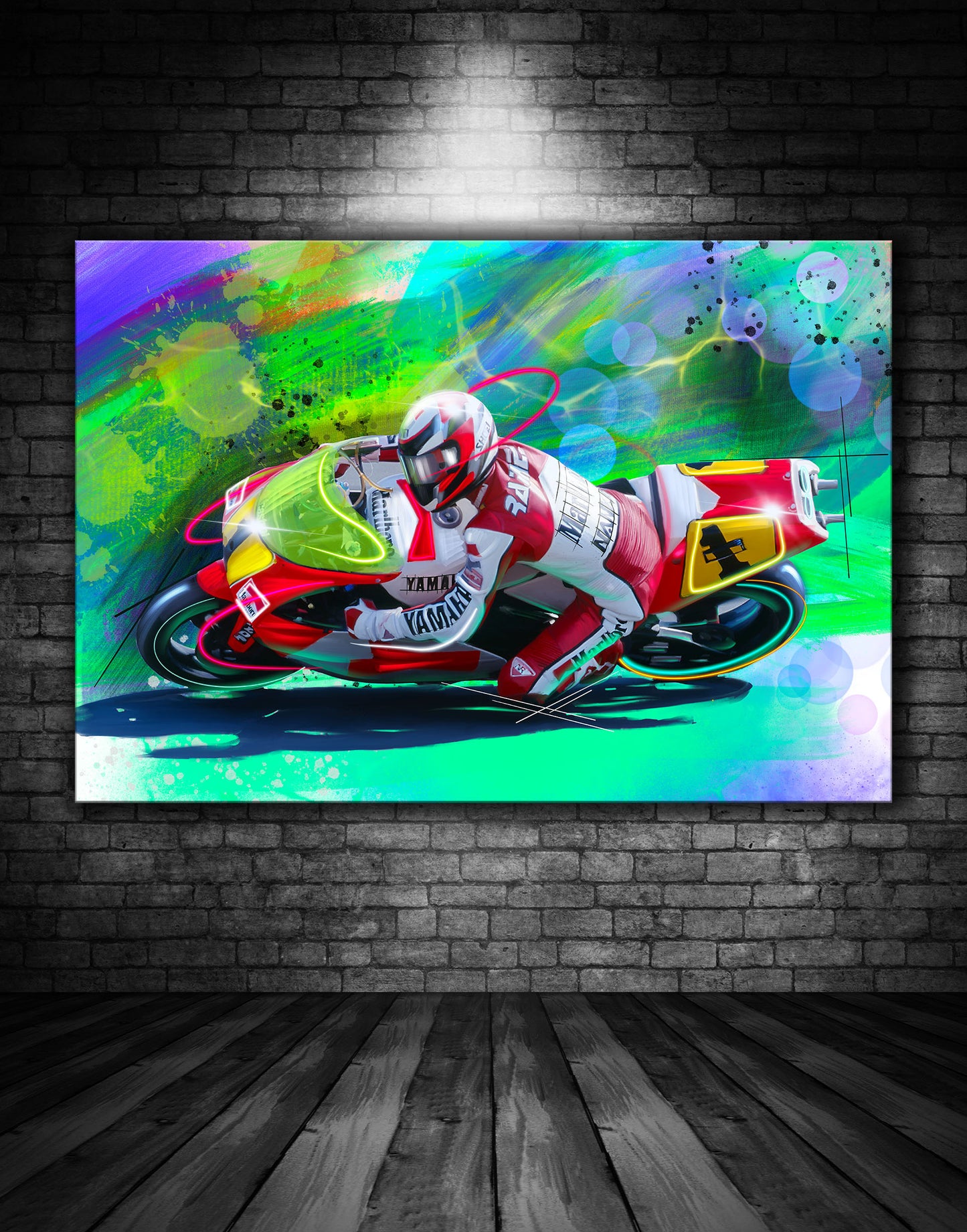 Wayne Rainey Yamaha Graffiti Painting