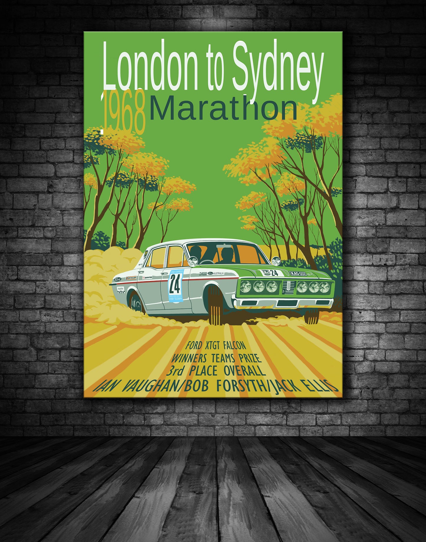 XT Falcon London to Sydney Poster