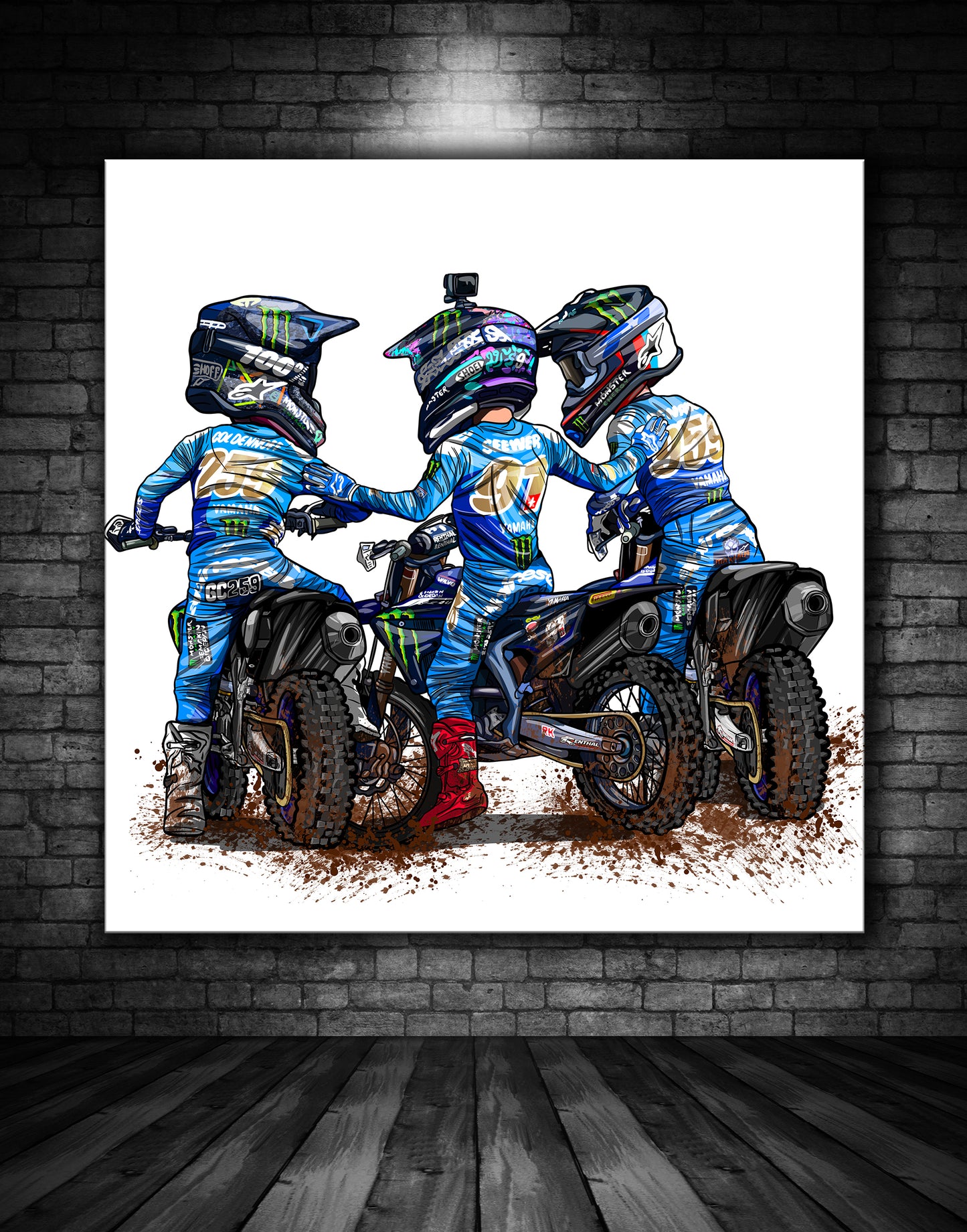 Yamaha MXGP 123 Pen and Ink Mototoonz Illustration